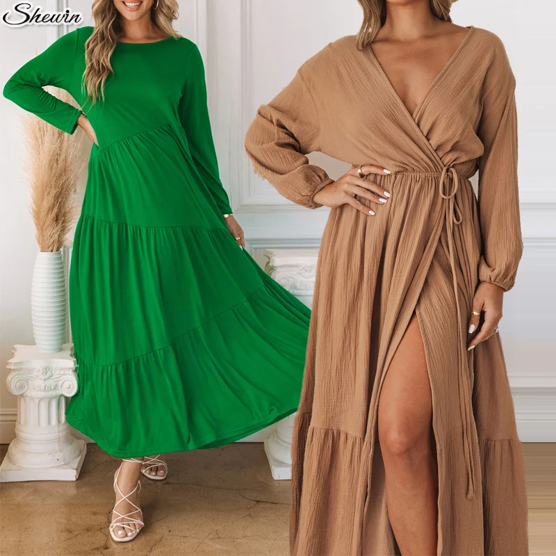 Fashion Spring Summer Sleeveless Vintage Maxi Long Elegant Womens Dresses Sexy Casual Dresses Women