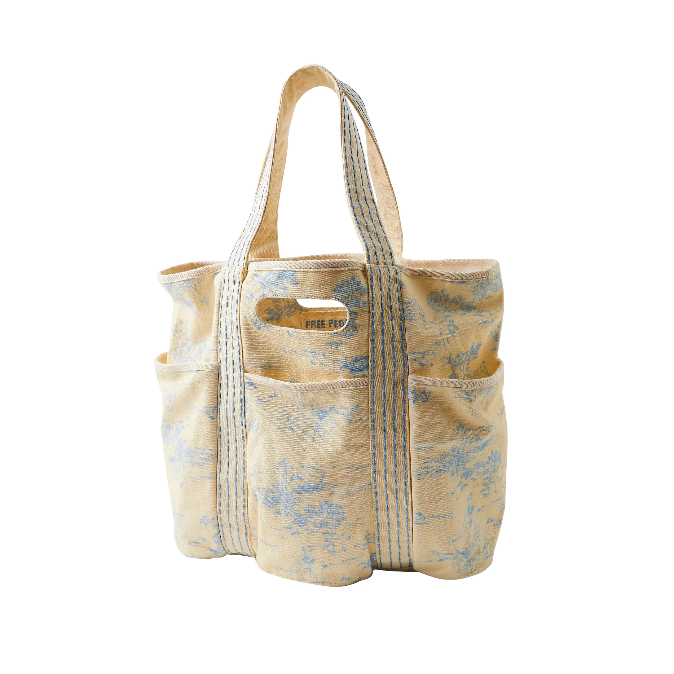 2024 New Design Heavy Duty Canvas Tote Bag with Leather Handles for Shopping and Farmers Market Use eco-friendly products