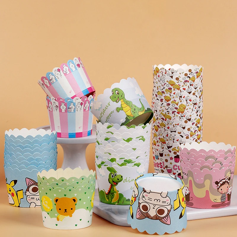 High quality Crepe food paper takeaway holder bubble waffle cone packaging Ice cream egg pancake box