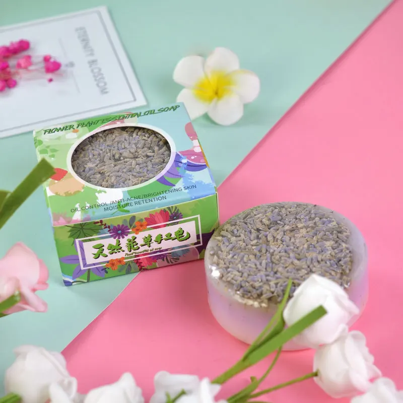 Dried flower aromatherapy soap Private Label Customization Organic handmade soap Round Whitening Soap Bar