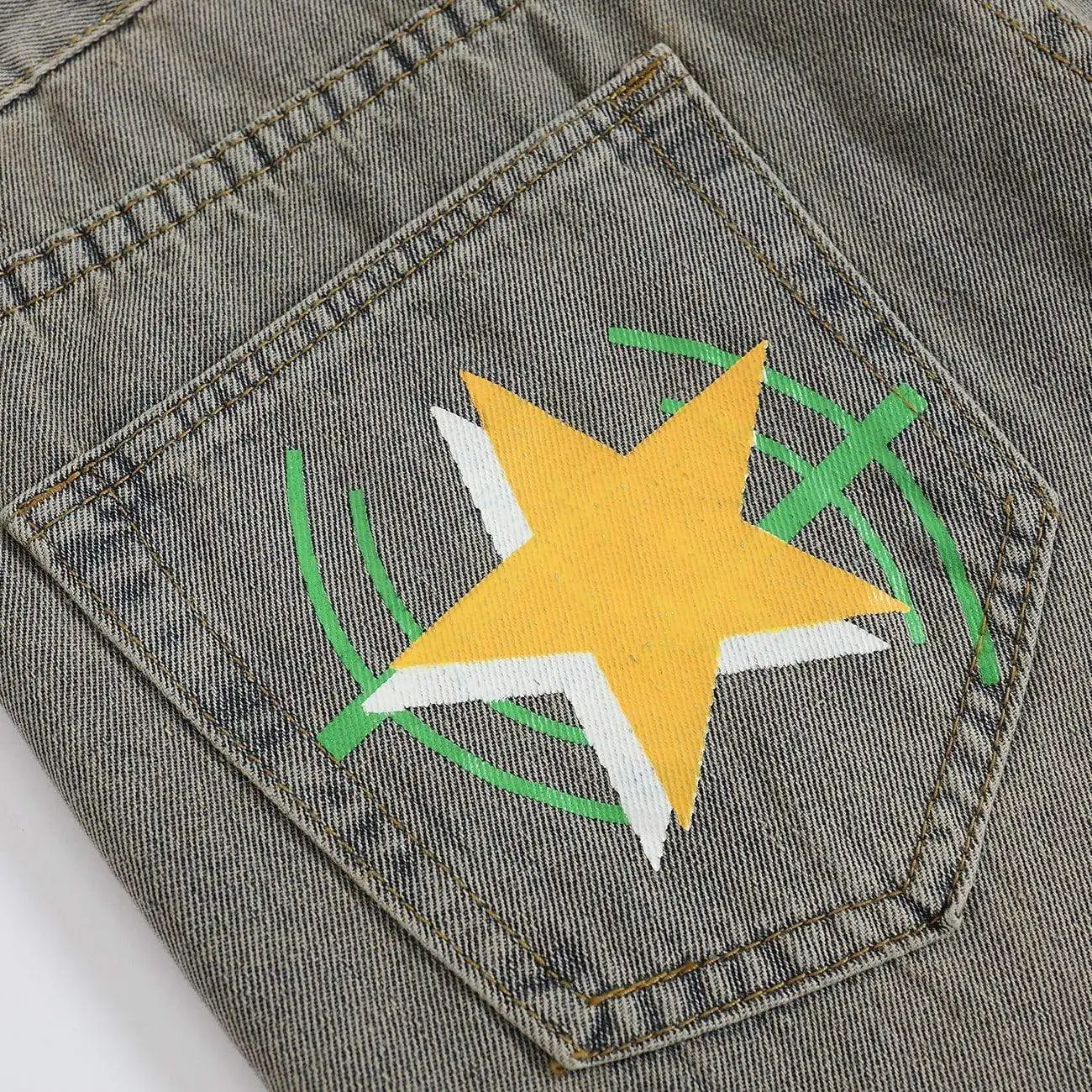 DiZNEW Custom Pattern Men  Denim Jeans Trendy Brand Trousers High Waist Skinny Patchwork Men Denim Pants For Streetwear