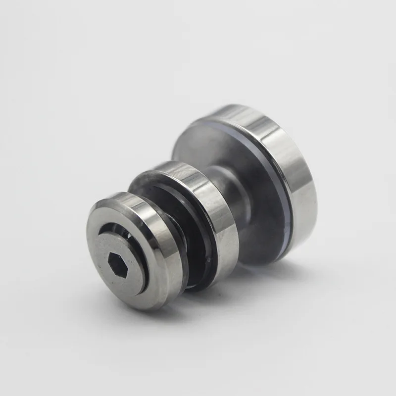 Kensharp Professional Manufacturing Bathroom Hardware Glass Fixing Clip Sliding Door System Roller Wheel For Sliding Door