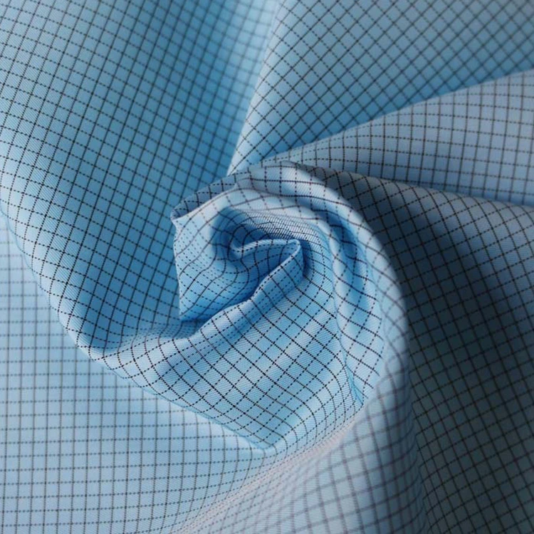 Polyester Mesh Strip Grid Carbon Cloth Anti static Cnductive Cleanroom Textile Clean room Cloth Antistatic ESD Fabric