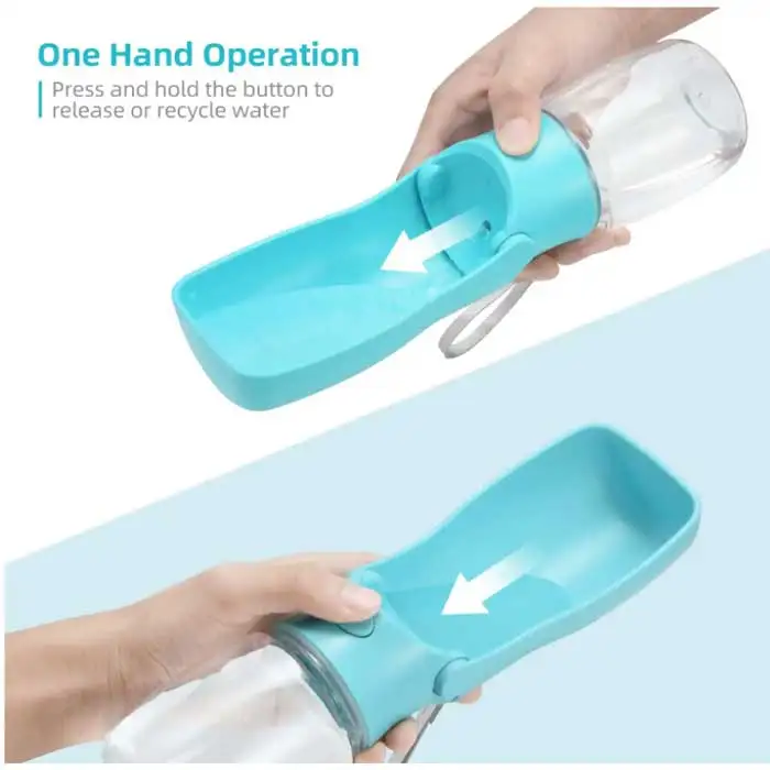Food Grade Free Leak Proof Portable Pet Dog Water Bottle Cat Travel Cup Dispenser for Pets Outdoor Walking With Food Container