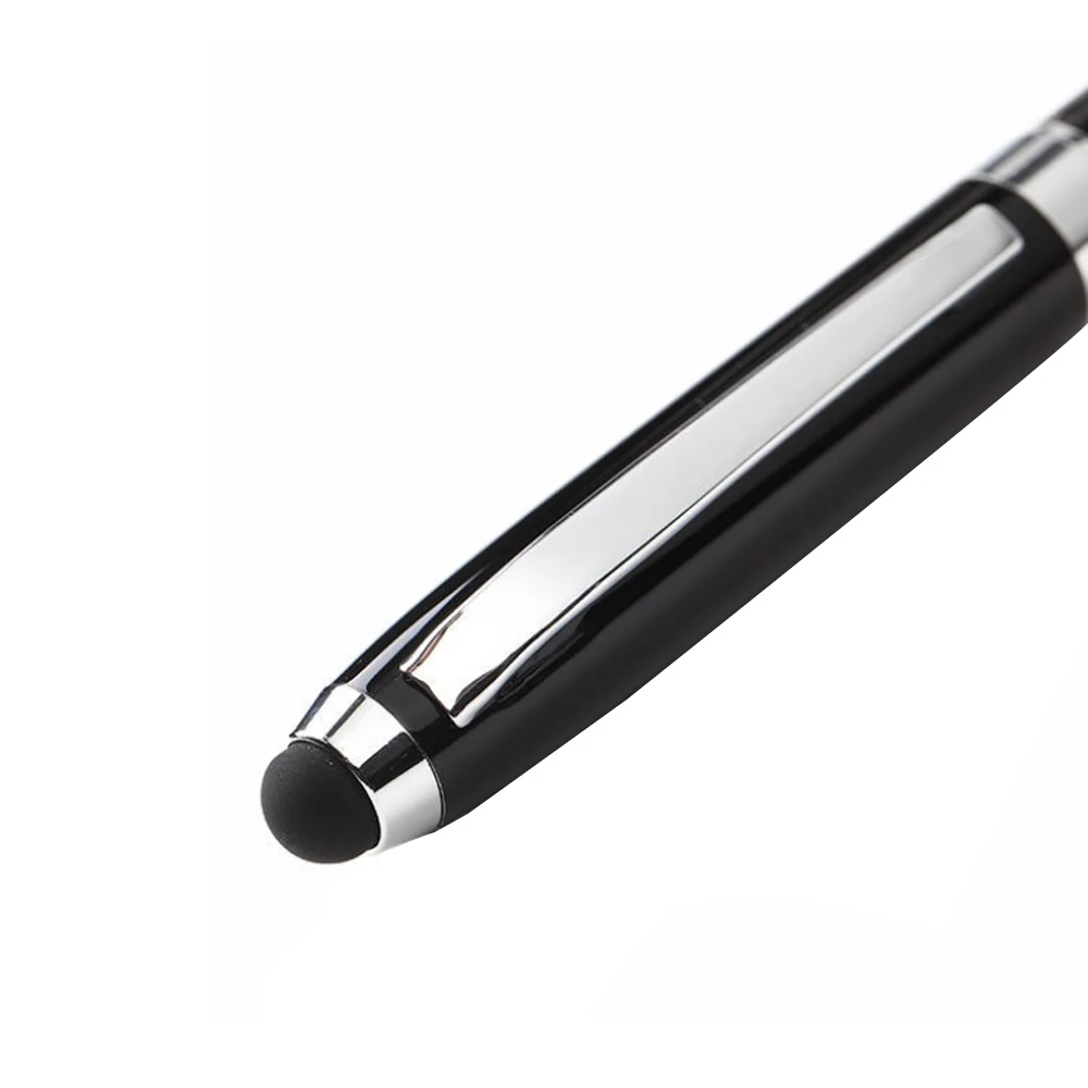 
Customized White Laser Twist Action Metal Pen With Stylus 
