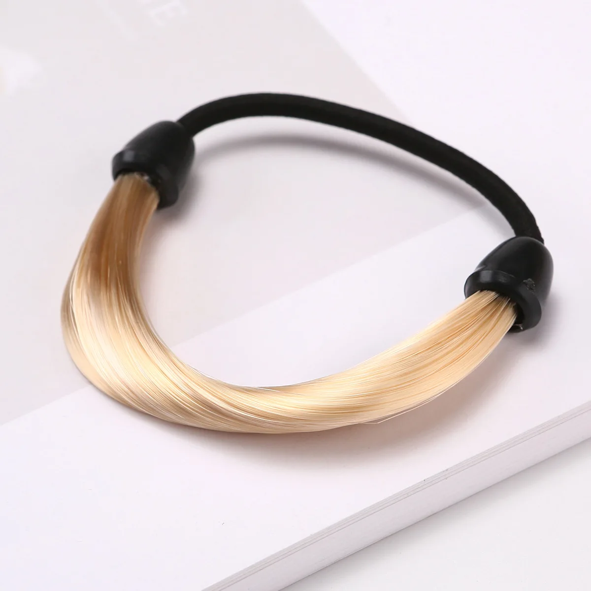 New Fashion Wig Elastic Ponytail Hair Ties Girls Synthetic Hair Extension Hairband Rubber Band Women Headwear