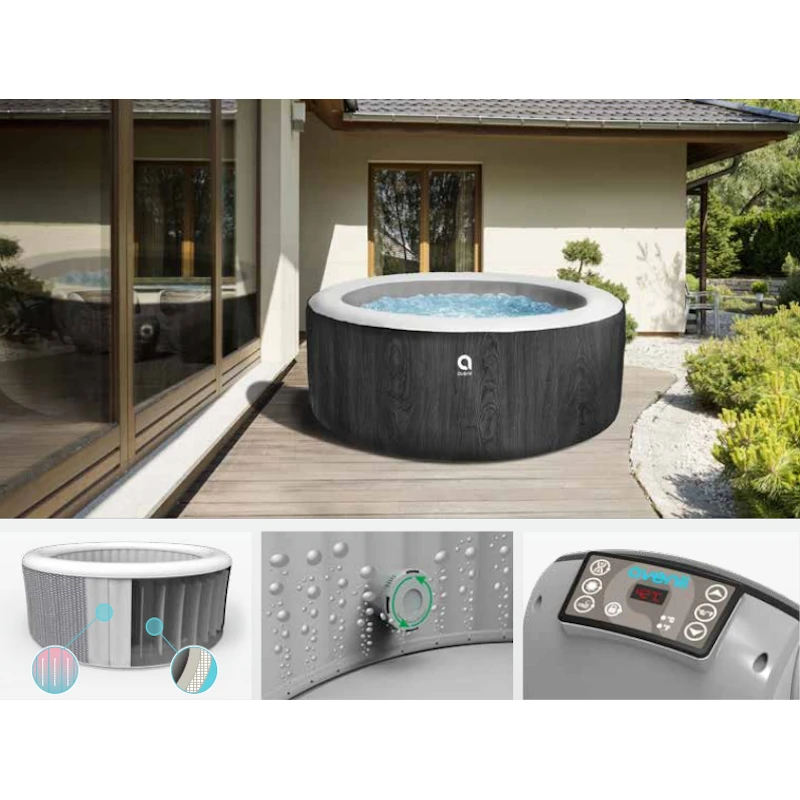 
FSPATIO Amazon hot sale Step Corner 240v Surround black outdoor spa hot tub 