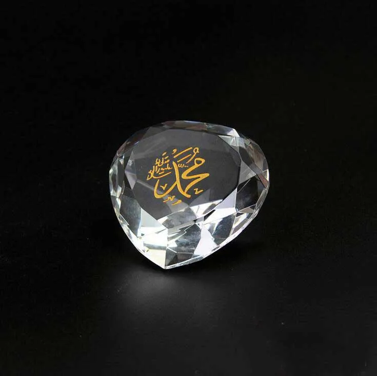 Cheap wedding favor heart shape crystal diamond elegant paperweight crystal glass diamond