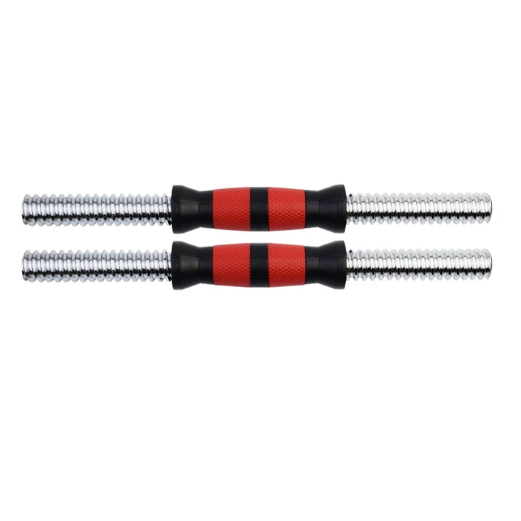 Factory Wholesale Chromed Dumbbell Bar 14 inch Dumbbell Handle Screw Thread Dumbbell Bar with spring collars