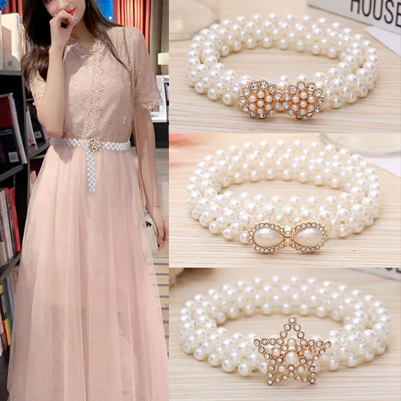  dress decoration elastic handmade waist beds crystal wholesale custom pearl rhinestone
