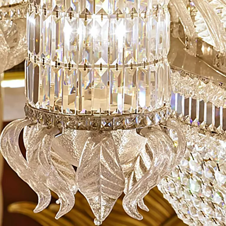 Customized hotel palace large ceiling pendant light modern project custom large luxurious chandelier