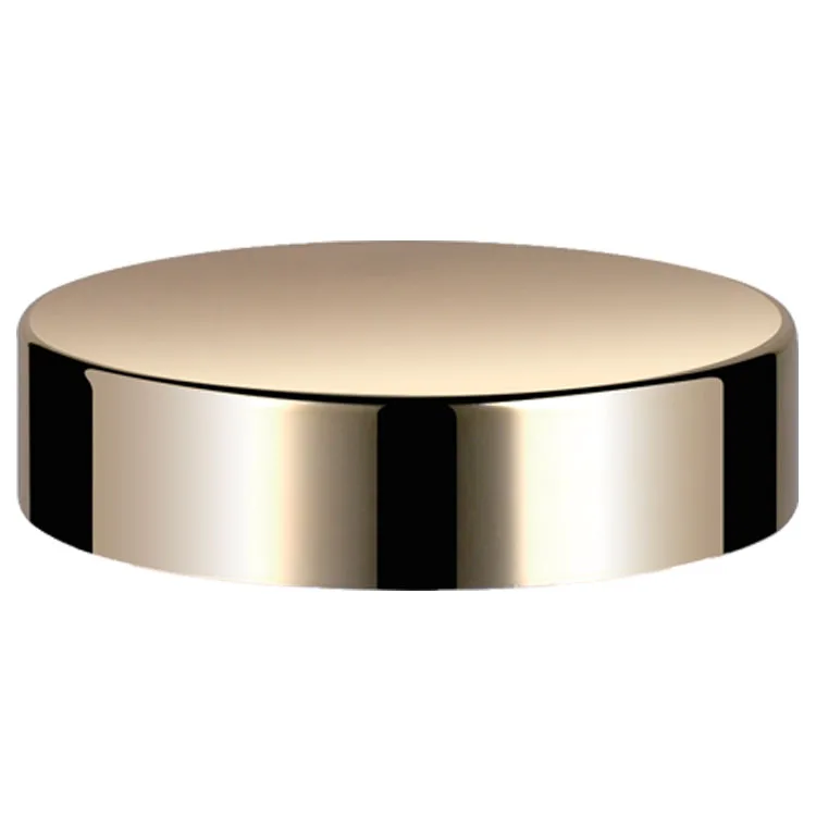 Guaranteed quality food grade standard plastic cap silver screw cap for cosmetic face cream flat cap