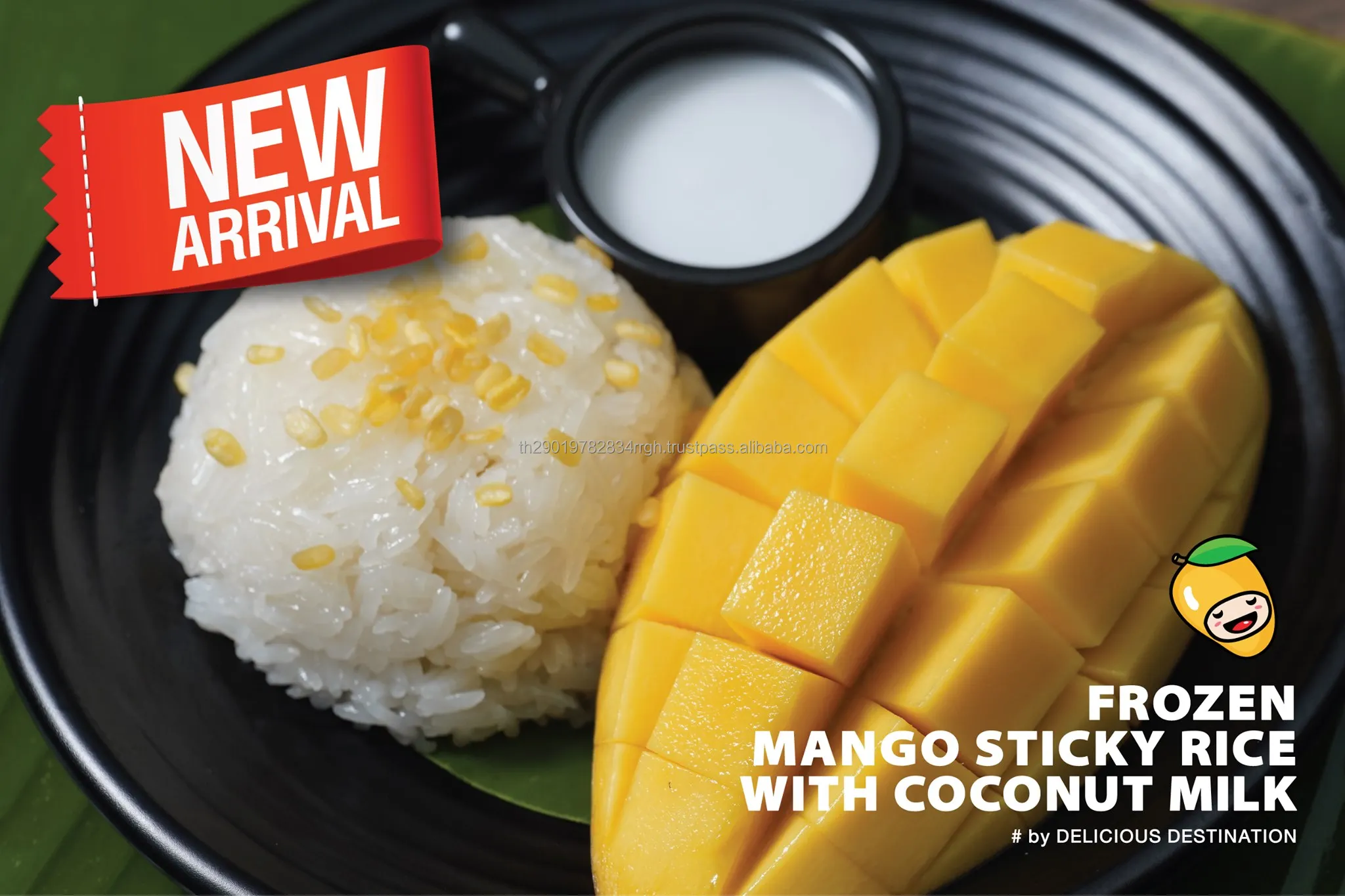 Delicious Famous Thai Dessert Frozen Mango Coconut Milk Sticky Rice 230g