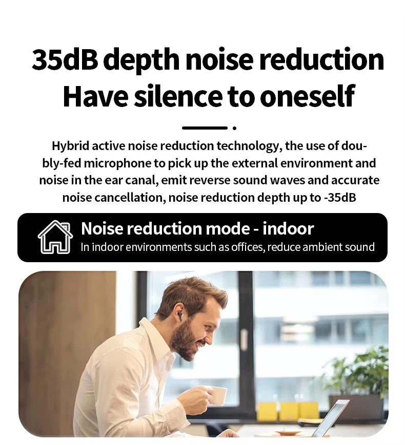 156Wireless Earphone with LED Battery Indicator Type-C Connectors 5G Function for Gaming Mobile Phone Use Waterproof Sound Featu