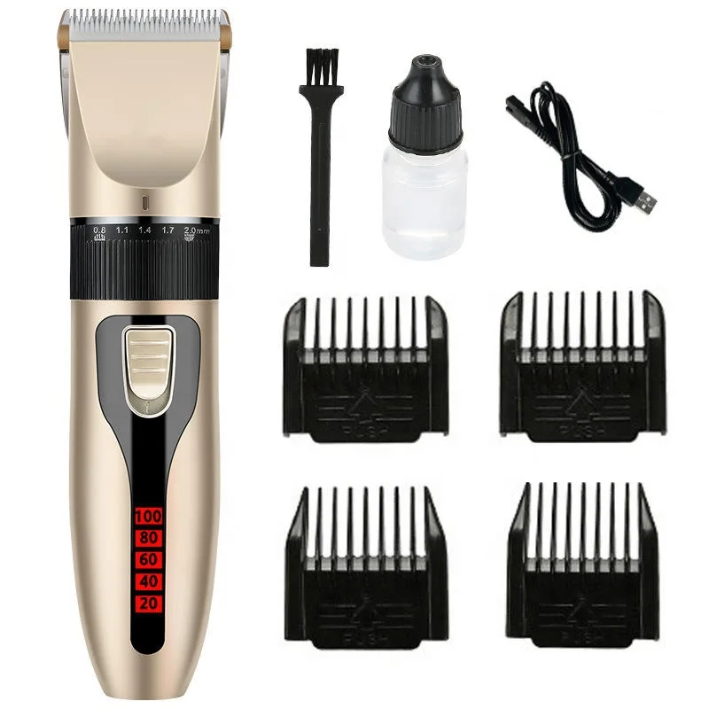 2023 Hot Selling Mens Wireless Hair Clippers USB Rechargeable Hair Cutting Cordless Electric IPX7 Hair Trimmer