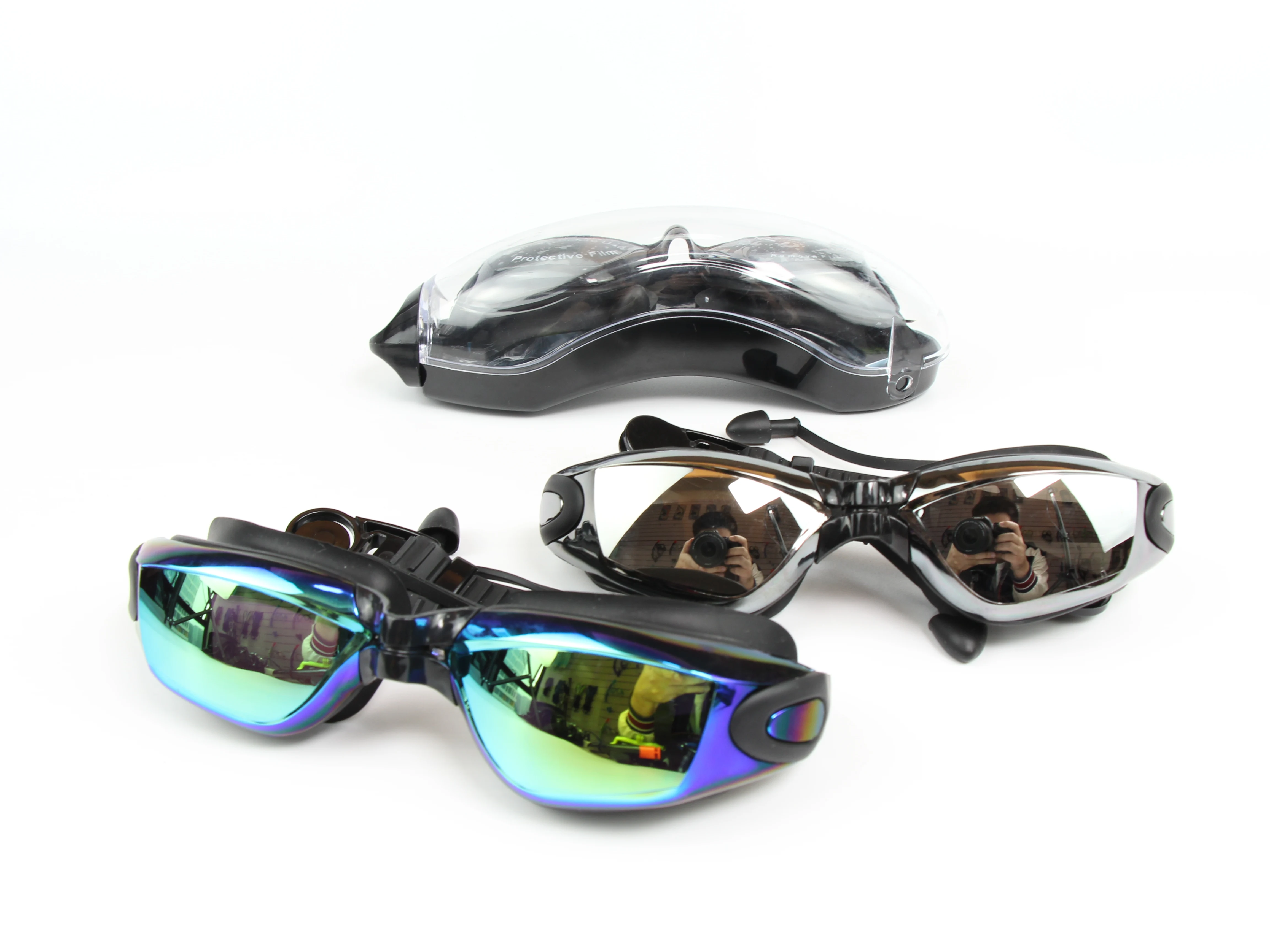 Wholesale Adult Adjustable Swimming Goggles Anti-fog High Quality Swim Eye wear eye protection Swimming Goggles