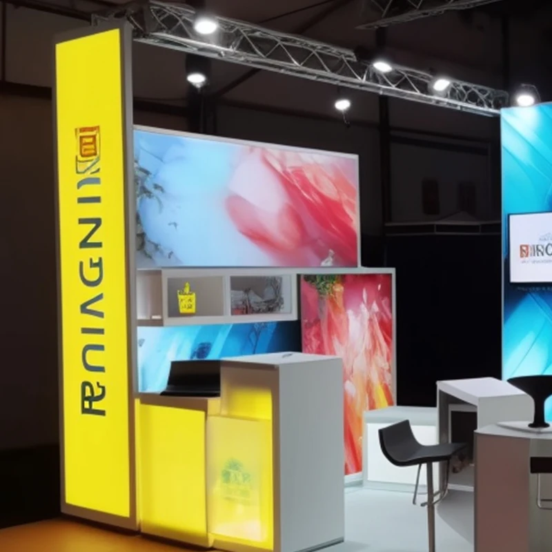 10ft Trade Show Displays Modular Booth Backdrop Light Box Backlit Tv Stand For Fair Events