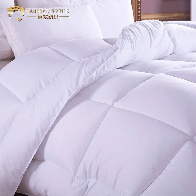 Winter Thick Cotton Fabric Soft White Goose Feather Duvet Bedding Set