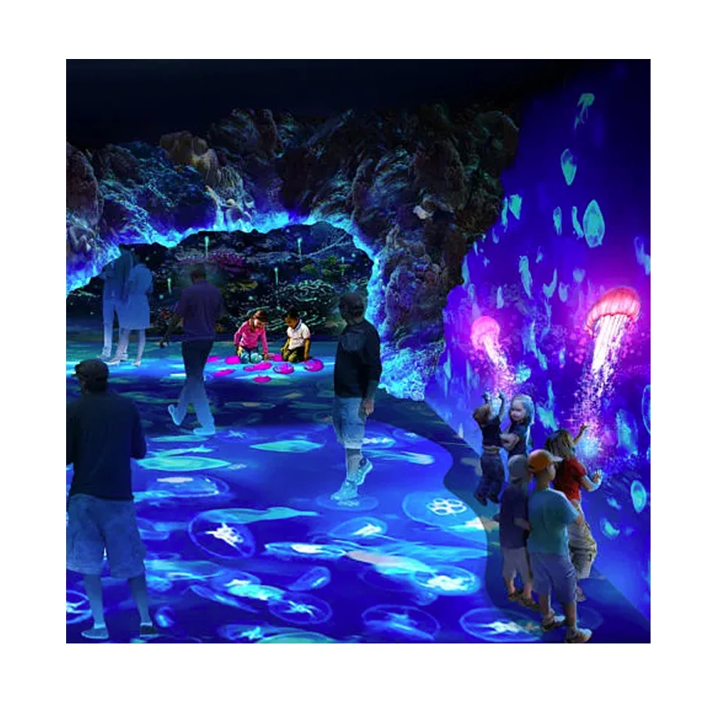 3d holographic interactive floor projection ground interaction projection