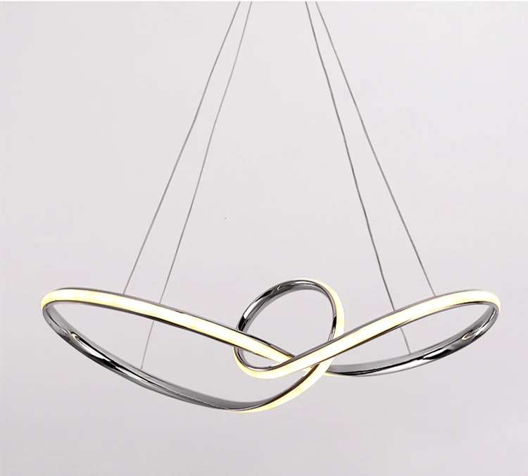 simple lamps home decor curve plating chrome pendant lighting modern chandelier light chandeliers & pendant lights