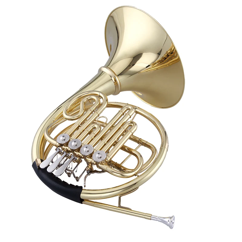 4-Piston Brass French Horn Music Instrument