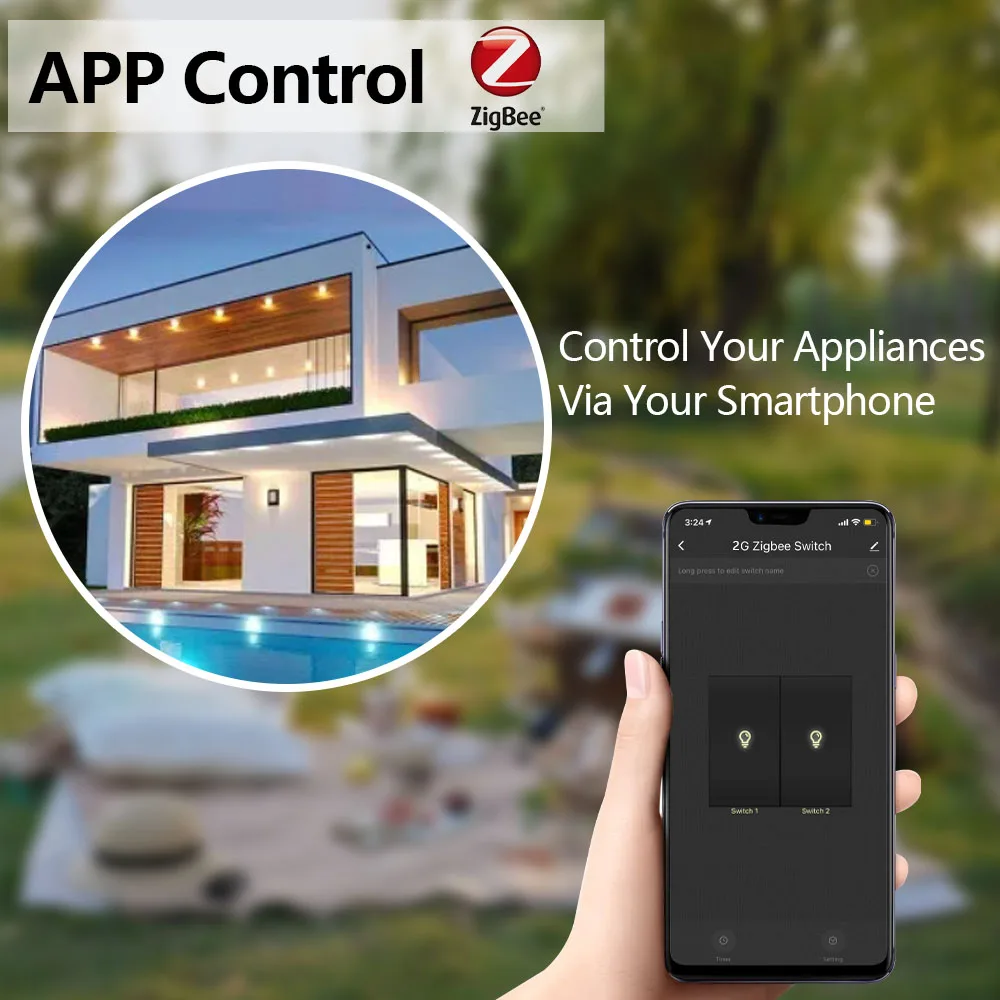 TAWOIA New style 90-250V 3 Gang Zigbee switch for smart home smart switch