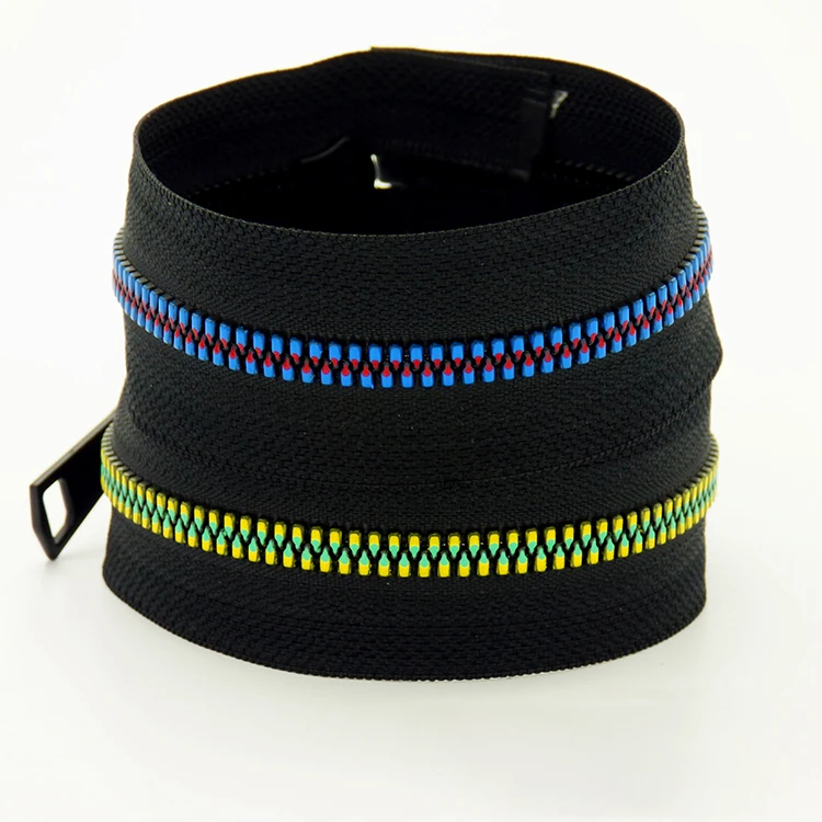  YAB Wholesale Factory Supplier 5# Resin Corn Tooth Seal Color Oil Open End Zipper For Coat