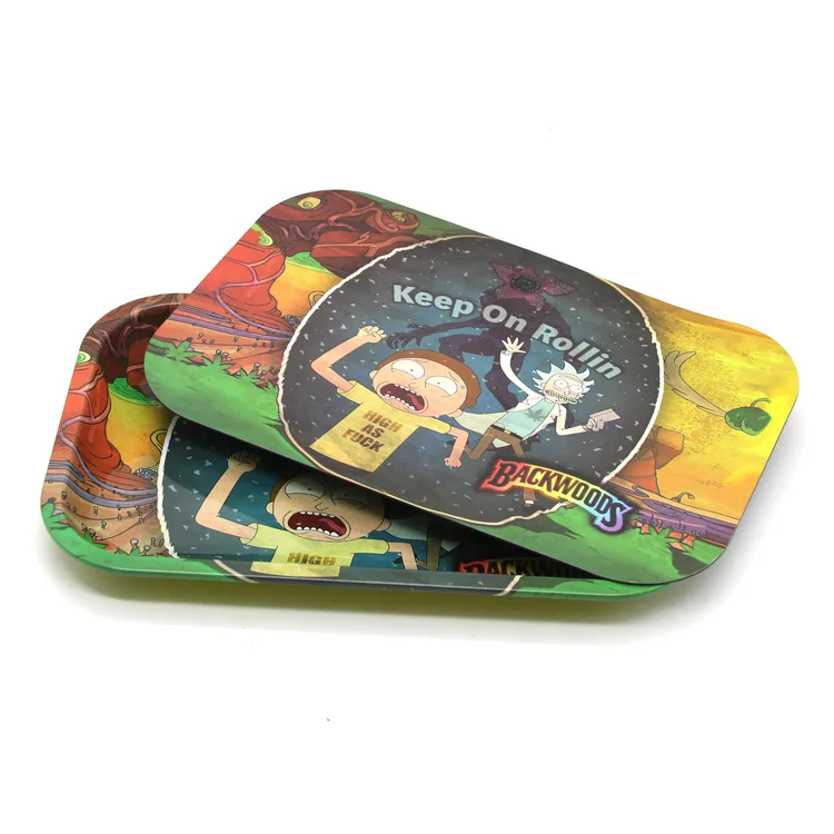 Лидер продаж, Китай, оптовая продажа, поднос для курения трав с крышкой, подносы для курения трав, металлический поднос с магнитными крышками