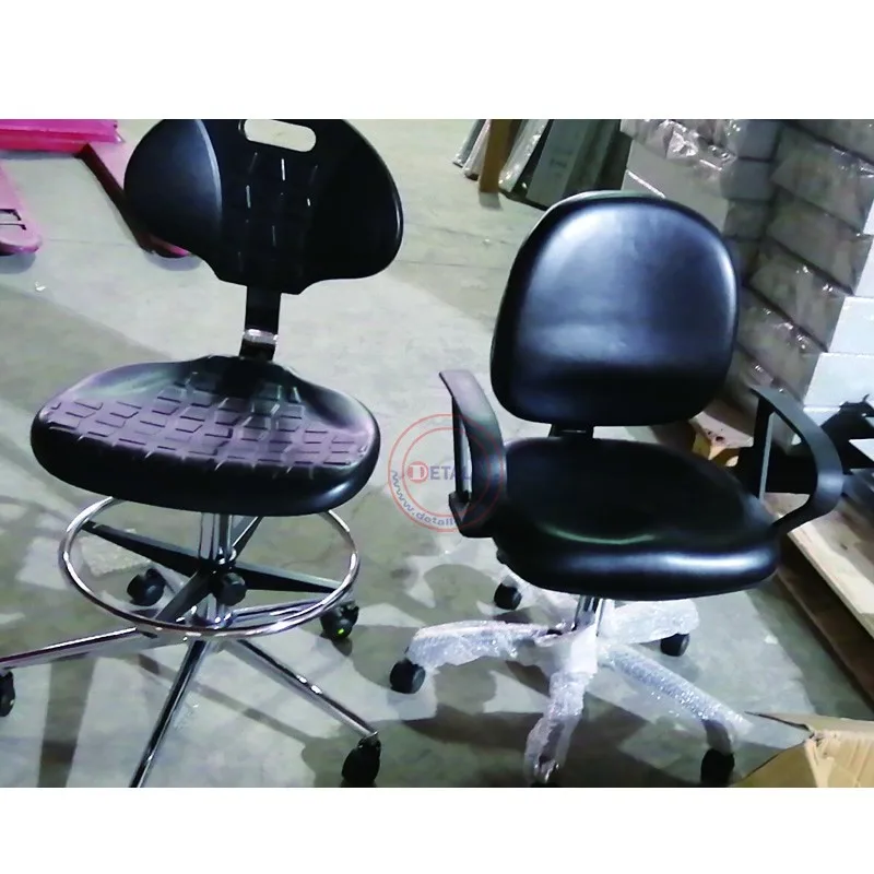 factory price esd industrial chair anti static working PU lab chair with arm rest