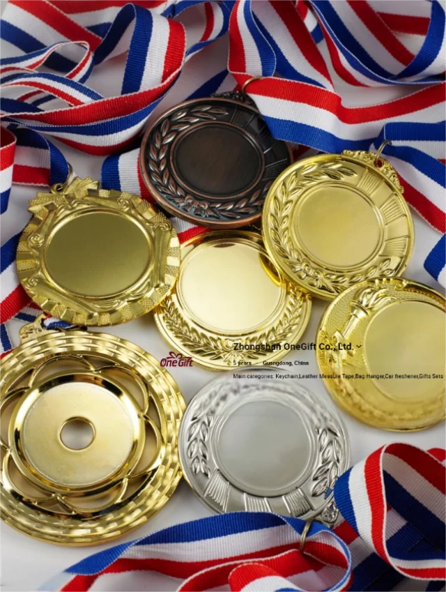Wholesales Free Design Custom 3D Metal Zinc Alloy Glod Bjj Wrestling Boxing Sports Ribbon Medals