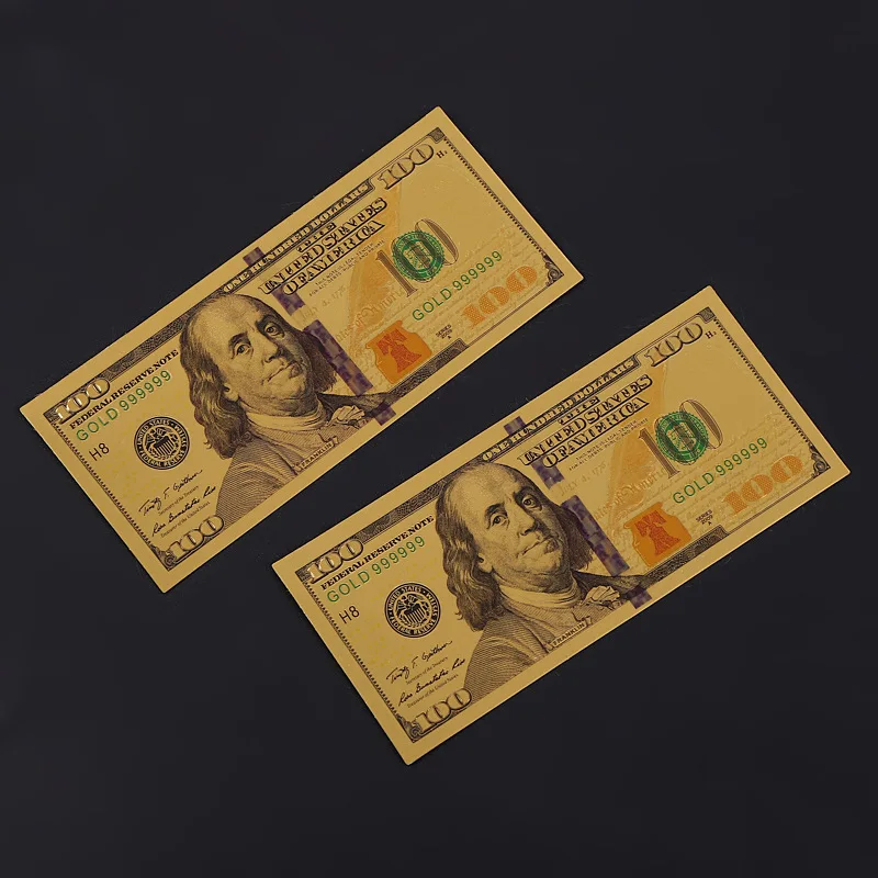 $100 banknote gold foil for collection USA dollar for Promotion gift