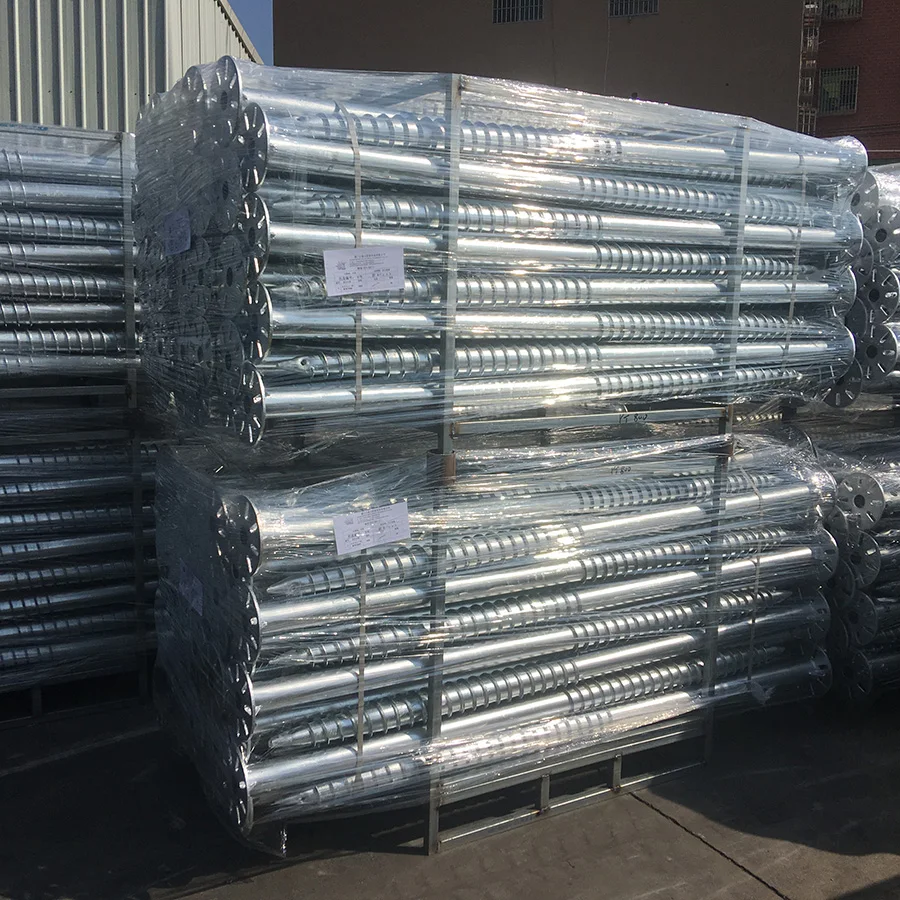 solar ground screw zinc earth anchor screw pile for ground system