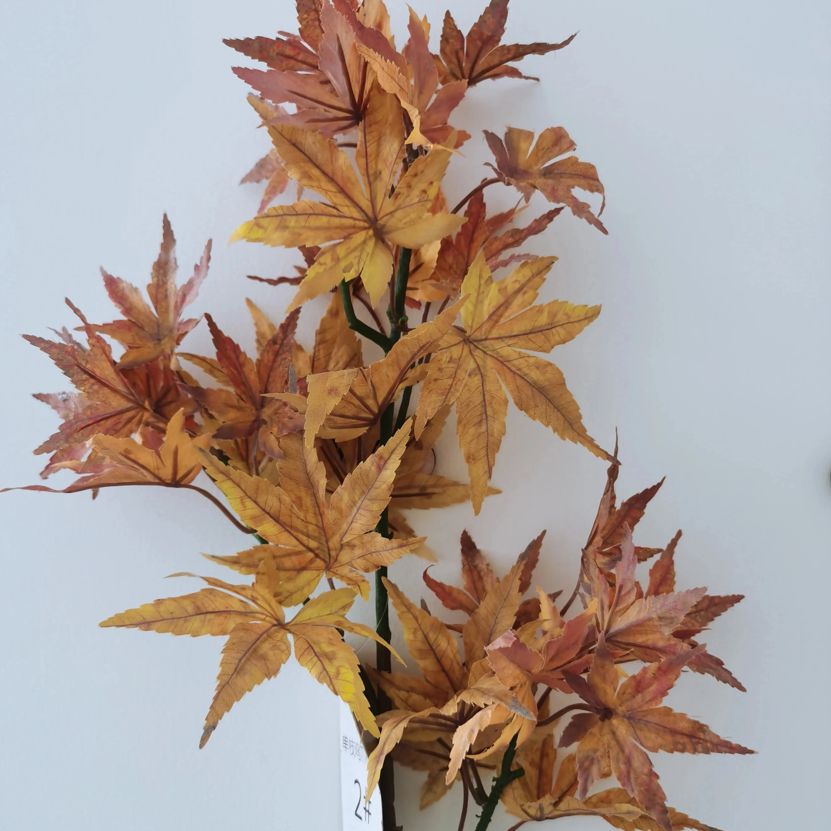 Factory Hot Sale Artificial Leaves 3D digital printing artificial maple leaf Stem for Decoration