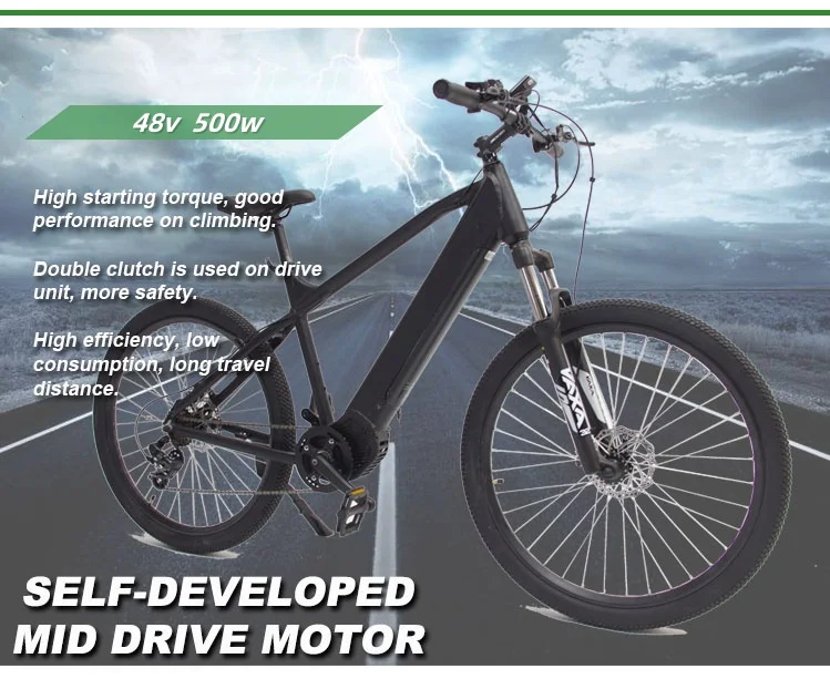 hot selling 500w mid drive motor e-bike mountain bike electric bicycle bike