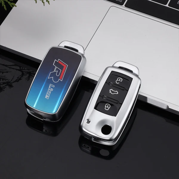 Car Key Holder Cover Case Design Colorful Soft Tpu 2020 New for VW  Pink Luxury Purple Green Silver Red Shell Face Type