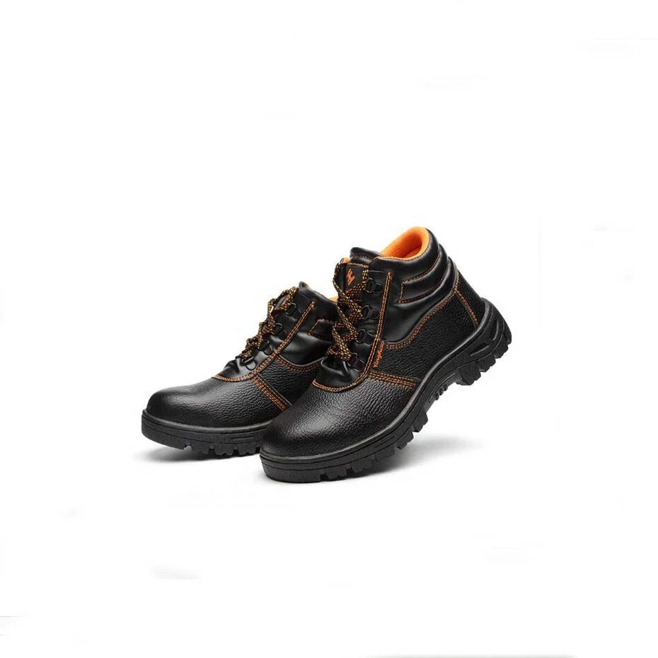 Genuine Leather Safety Shoes with Steel Toe Cap Work Boots