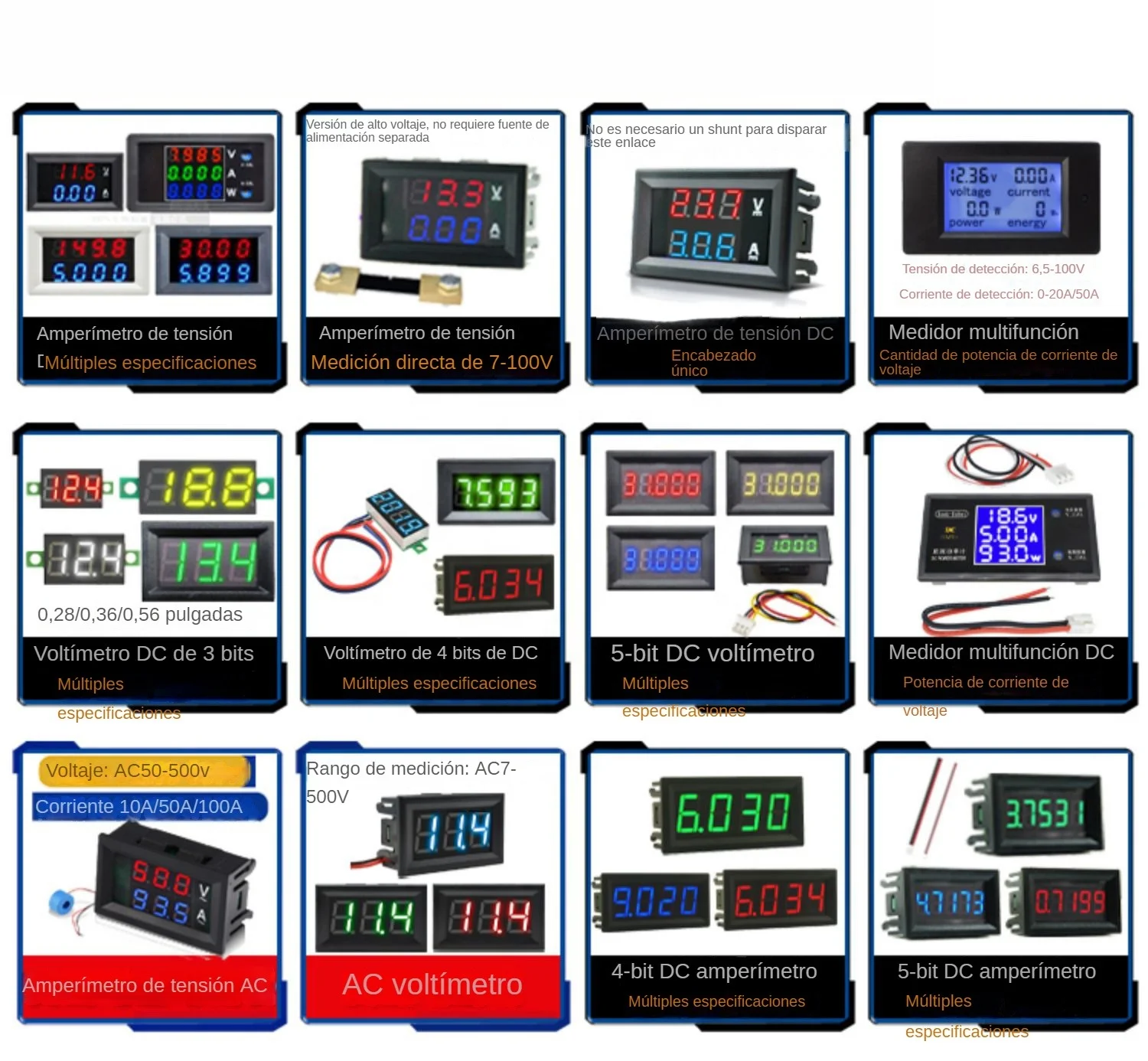 0.56 Inch 3 Wire DC Voltmeter LED Digital Voltmeter Detector DC 0-100V Voltage Capacity Monitor Motorcycle Voltage Panel Tester
