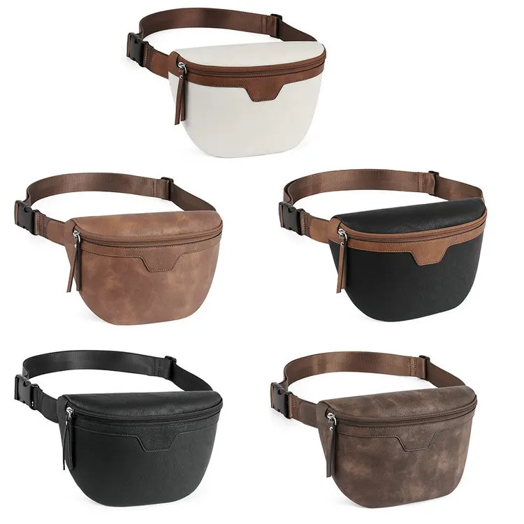 Cheaper Mobile Phone Cell PU Leather Side Waist Chest Sling Crossbody Luggage Travel Shoulder Messenger Bag Box Pouch for Women