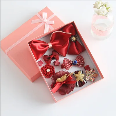 10 шт. в комплекте, подарок на день ребенка, милая Корона и цветок, аксессуары для волос для девочек, НАБОР ЗАЖИМОВ