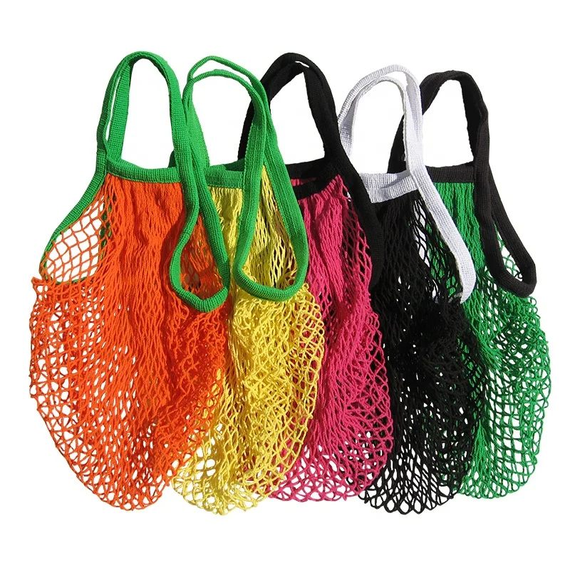 OEM Produce Fruit Vegetable Tote Reusable Organic Cotton Mesh Bag