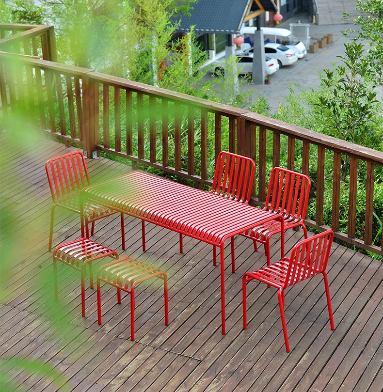 Garden Furniture Leisure Outdoor Table and Chair metal garden table and chair set Modern outdoor table and chair furniture