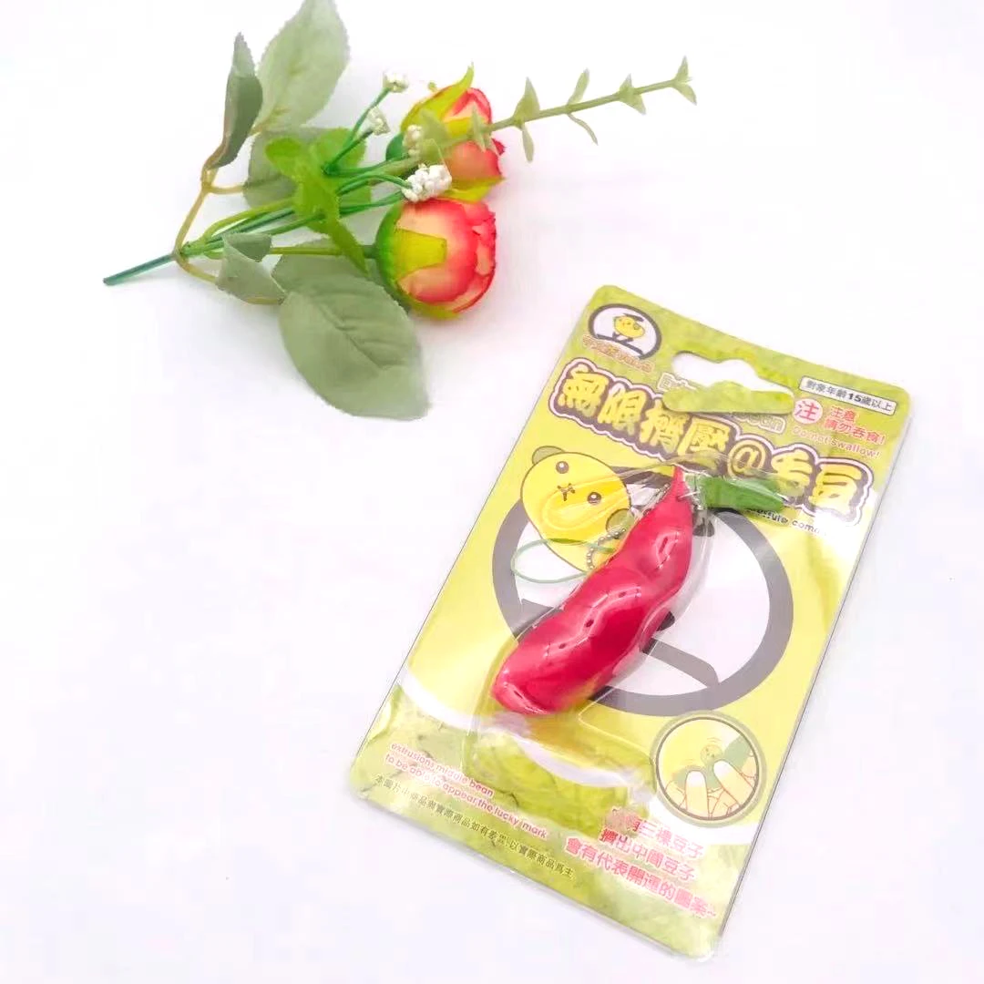 wholesale cheap squeeze a bean extrusion pea soybean stress relieving toys edamame pea pod popper fidget toy