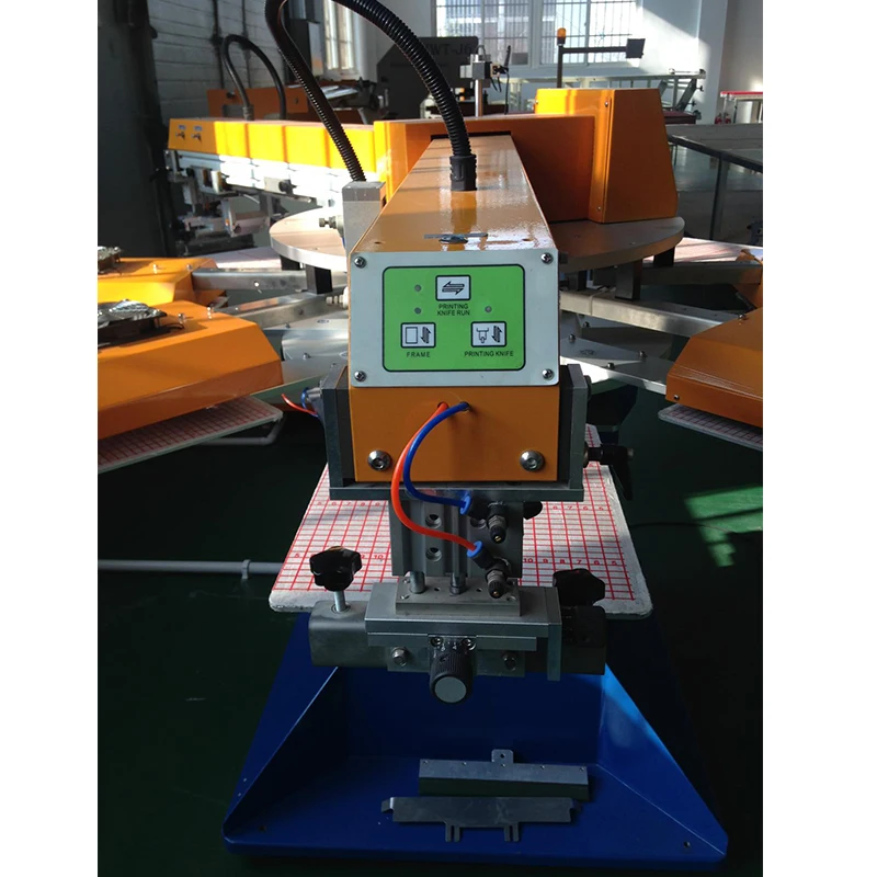 Automatic Screen Printing Machine 4 colors T-Shirt screen printer with oven