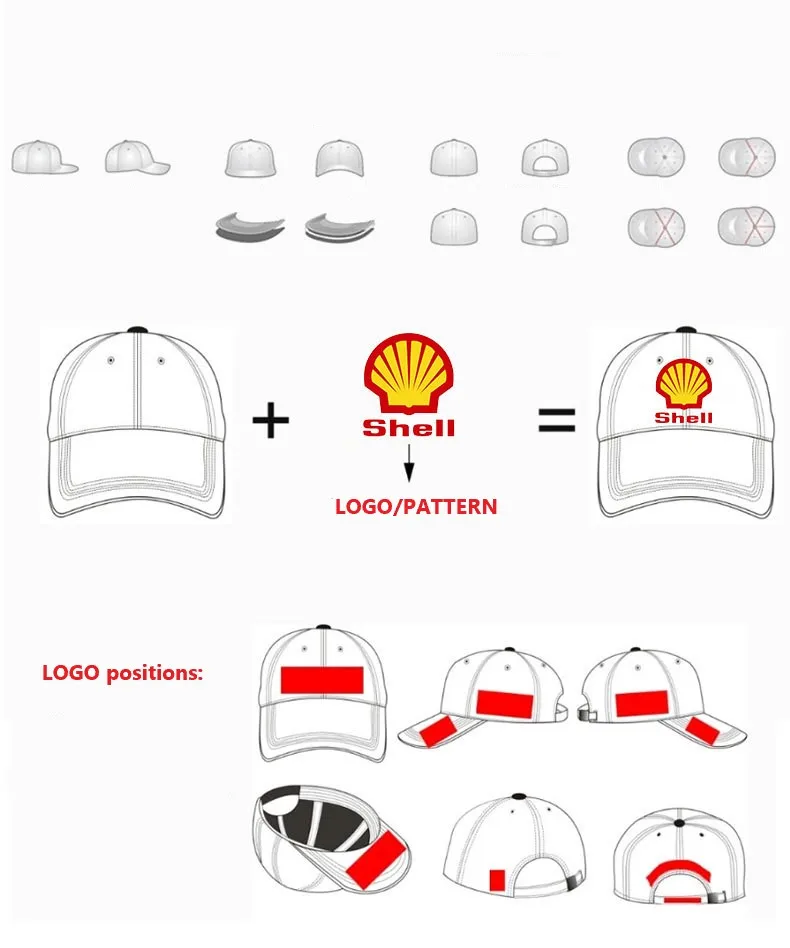 Custom Embroidery Baseball Hats Adjustable golf Cape Hats Baseball Tongruite