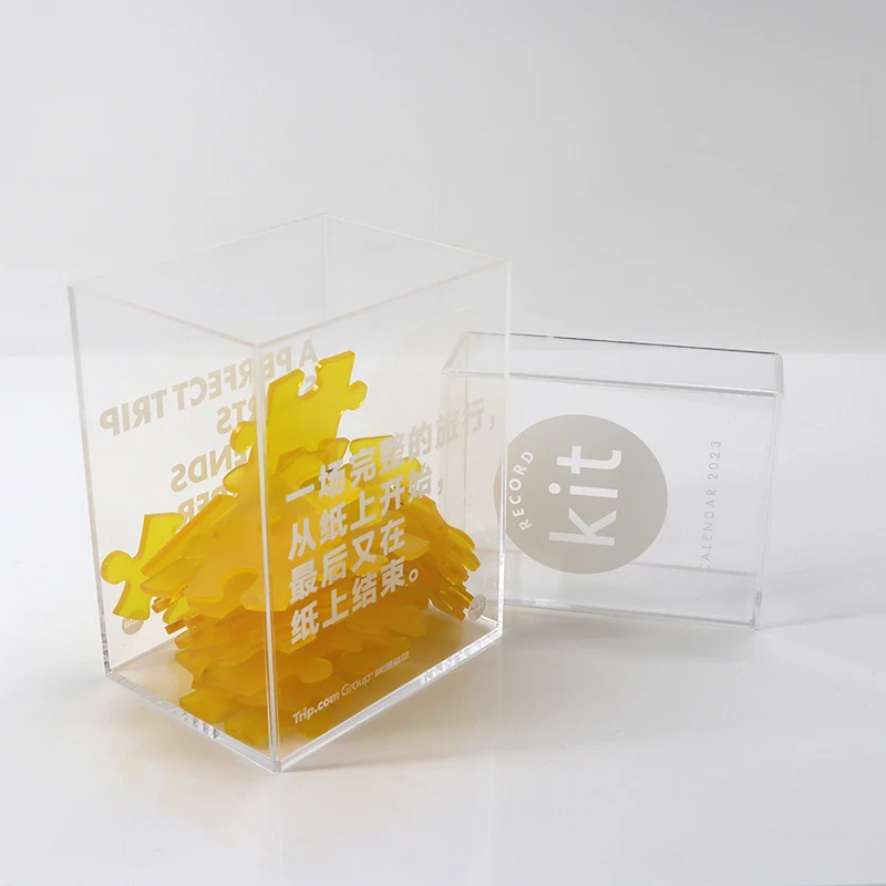 Factory Custom Small Transparent   Acrylic Storage Box With Lid