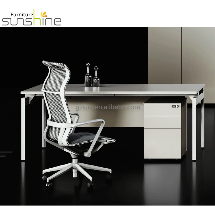 Creative Open Workstation Table Office Desk Executive Home Office Desk L-shape With Drawers