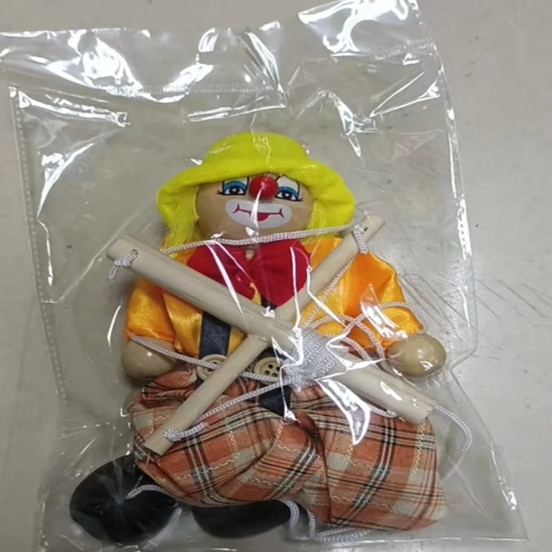 Новые Классические игрушки деревянная кукла клоуна в стиле Ventriloquist развивающая