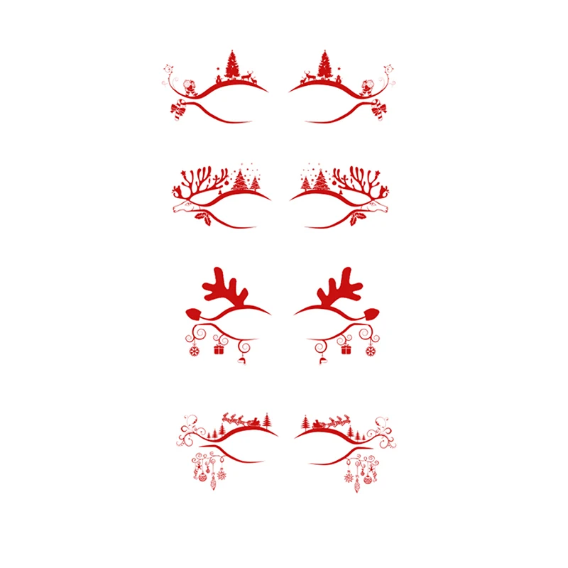 Reusable Eyeliner Stickers Eyelashes 2021 Eyeliner Sticker Wing Christmas Eyeliners Stickers Set for Masquerade Party