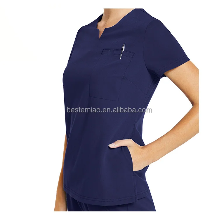 Custom Women Nursing Shirt Doctor Beautician Hospital Stretchy Nurse Medical Scrubs Uniform Suit