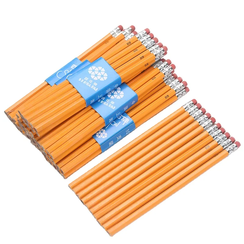 School Supplies standard NaturalWooden Pencil Custom Promotional Kids Writing 2b Pencils for Kids